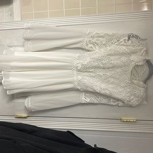 Southern fried chic bell sleeve white lace skater dress brand new never worn